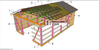 20x30 gable pole barn roof plans