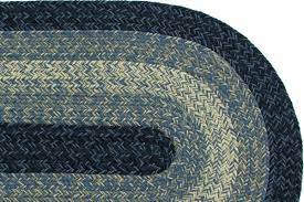 maine blue braided rug