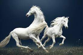 white horses images free on