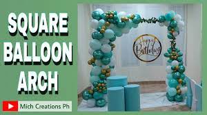 how to make square balloon arch