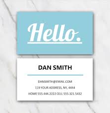 business card template in word for free