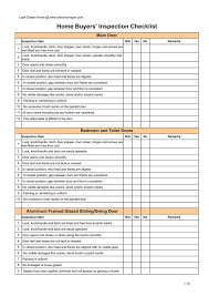Home Er Inspection Checklist