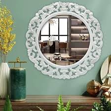Wooden Mdf Wood Carving Wall Mirror