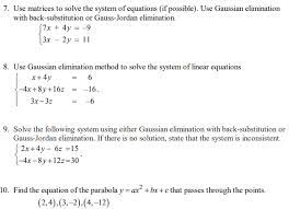 solve the system of equations