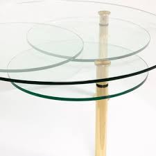 Gold Adjustable Glass Coffee Table By