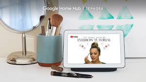 makeup a new look with google home hub