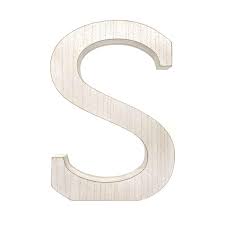 Decorative Monogram Wood Letter S