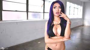 Download 1920x1080 purple hair, boobs, women, model, bracelets, big tits,  bikini, asian Porno Photos, Erotic Wallpapers