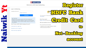 how to register new hdfc credit card to