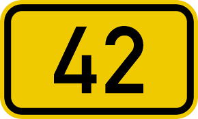 Its prime factorization 2 · 3 · 7 makes it the second sphenic number and. Datei Bundesstrasse 42 Number Svg Wikipedia