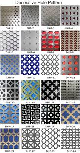 Twenty Four Patterns Of Holes For Decorative Perforated