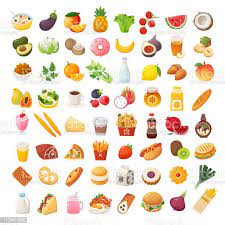 Food Ingredients And Dishes Icons Stock Illustration - Download Image Now -  iStock