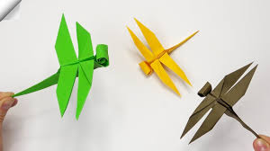 how to make paper dragonfly origami