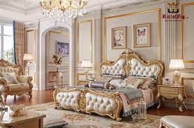 Luxury Gold Carving Bed Brand Royalzig
