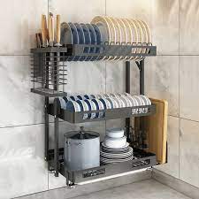 Wall Mount Dish Drainer Rack