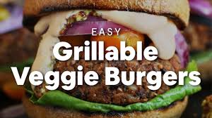 grillable veggie burger minimalist