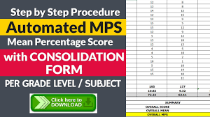 automated mps mean percene score