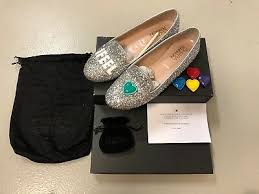 Chiara Ferragni I Feel Glitter Flats Shoes Size 39 Slip Ons