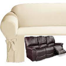 dual reclining sofa slipcover cotton