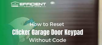 how to reset er garage door keypad
