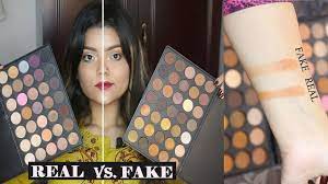 real makeup vs fake replica makeup