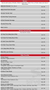 the texan barbecue menu in algonquin