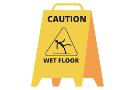wet floor sign yellow caution icon
