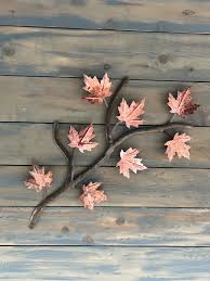 Metal Wall Maple Leaf Branch Home