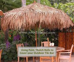 Using Palm Thatch Rolls To Cover Your
