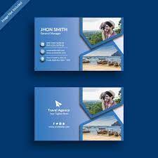 travel agency business card print template