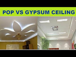 gypsum vs pop false ceiling you
