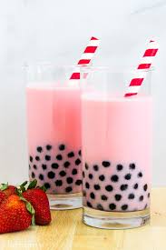strawberry milk bubble tea
