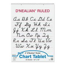 D Nealian Chart Tablet Cursive