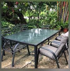 Outdoor Dining Table With 8 Cushion