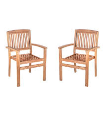 teak wood chairs set of 2 plowhearth