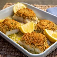 baked cod with garlic and herb ritz