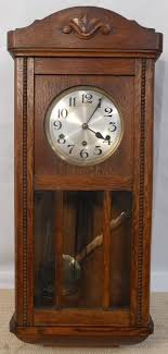 oak case westminster chime hanging wall