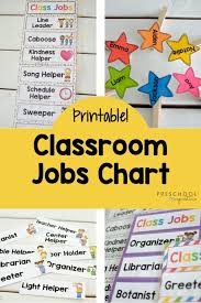 Classroom Jobs Helper Chart And Ideas Preschool Inspirations
