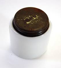 Cold Cream Jar Pond S Milk Glass