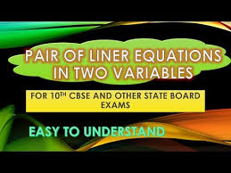 pair of linear equations in two variables