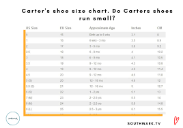 carter s shoe size chart do carters