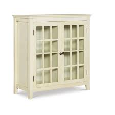 Double Door Curio Cabinet In Antique White