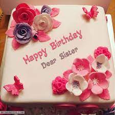 happy birthday dear sister cakes cards
