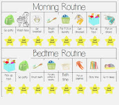 Toddler Chore Chart Kids Morning And Evening Printable