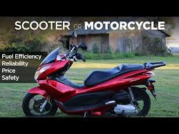scooter vs motorcycle vs car