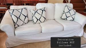 3 seater sofa white minimalist ikea