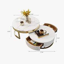 32 Round Modern Swivel Coffee Table