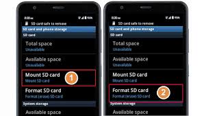 cannot format sd card on android phone