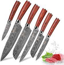 2020 popular 1 trends in home & garden, tools with professional kitchen knife japanese and 1. Amazon Com Kitchen Knife Sets Finetool Professional Chef Knives Set Japanese 7cr17mov High Carbon Stainless Steel Vegetable Meat Cooking Knife Accessories With Red Solid Wood Handle 6 Pieces Set Boxed Knife Kitchen
