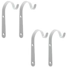 Set Of 4 Rustic Iron Wall Hooks For